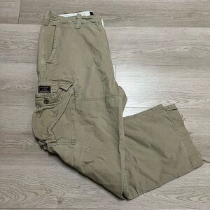 Abercrombie & Fitch Men's Size 34S Baggy Y2k Skater Cargo Pants Military